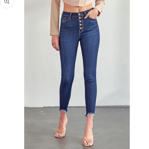 High Rise Button KanCan - Picture 3 of 4